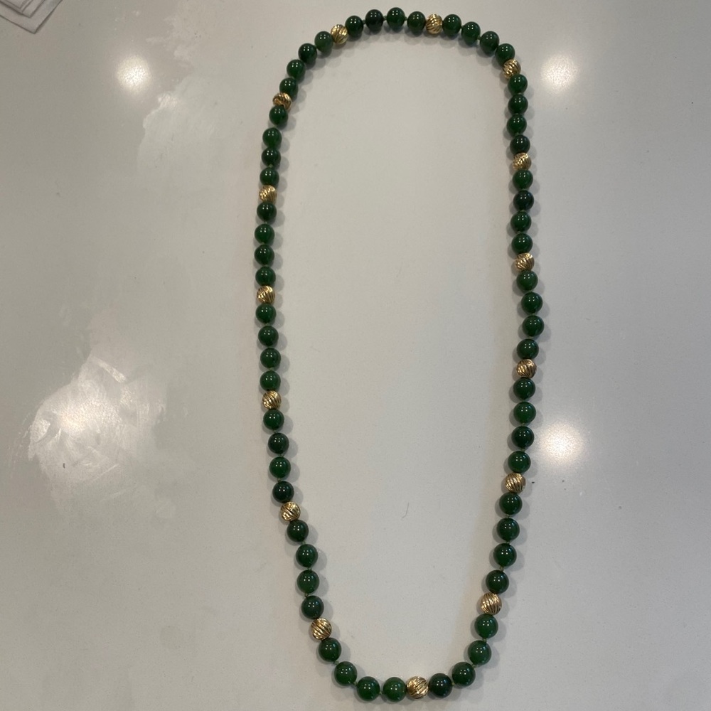 Jade and Gold Necklace